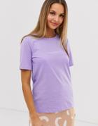 Vila Slogan T-shirt - Purple