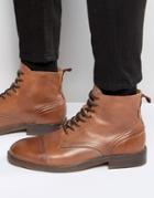Hudson London Palmer Leather Boots - Tan