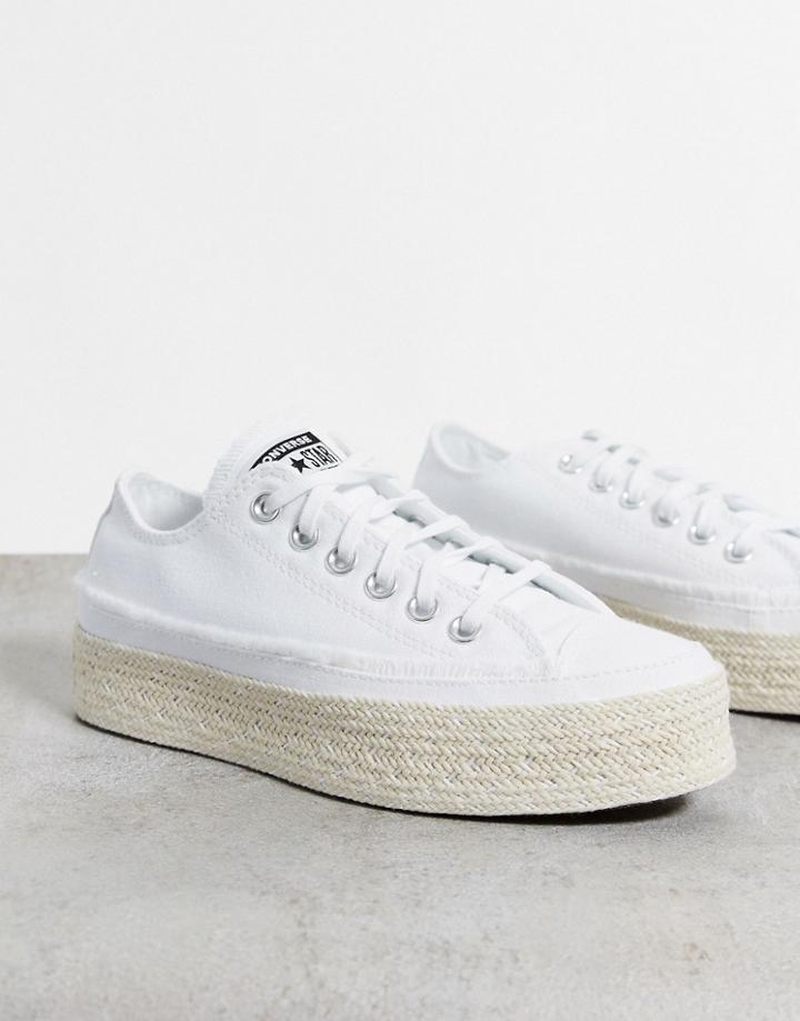 Converse Chuck Taylor All Star Lift Ox Espadrille Sneakers In White