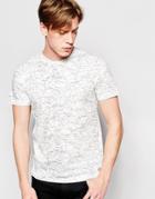 Jack & Jones Map Print Crew Neck T-shirt - Gray