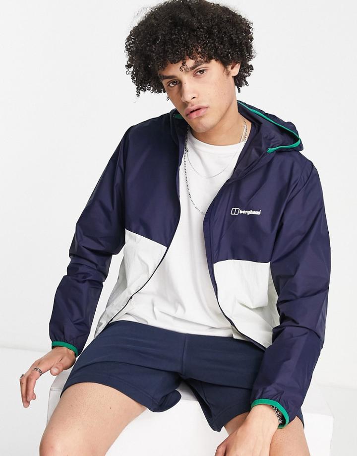 Berghaus Corbeck Wind Smock Jacket In Navy/white