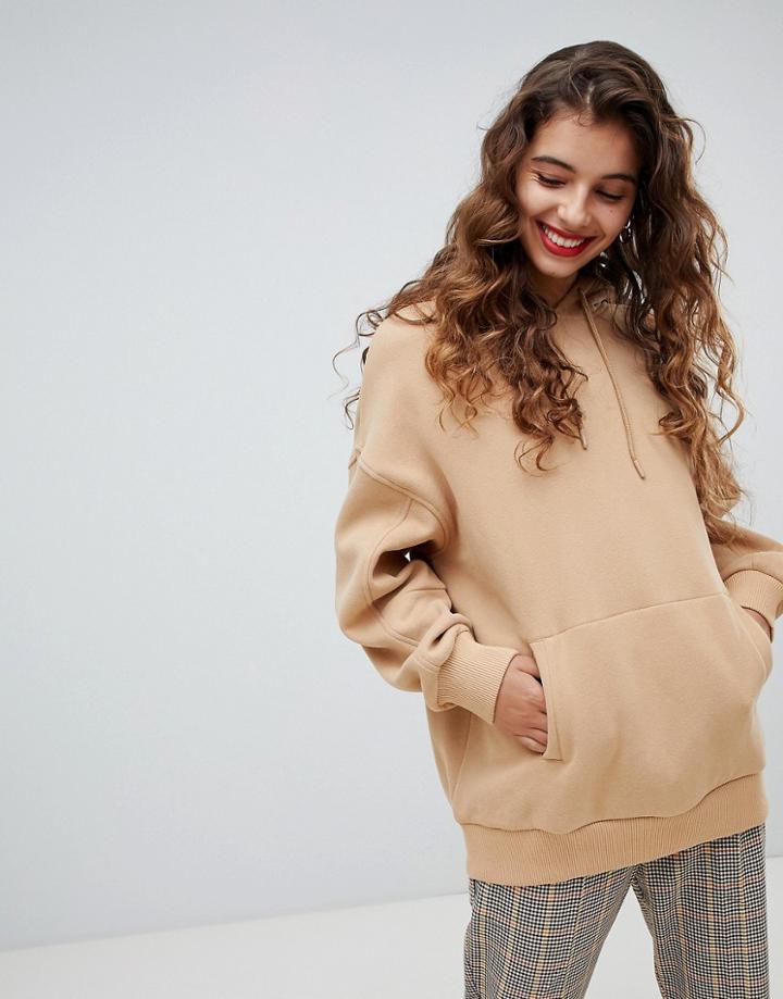 Bershka Oversized Hoodie - Beige
