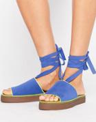 Clover Canyon Tie Leg Sandals - Blue