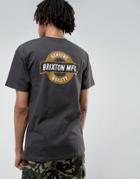Brixton Newell T-shirt With Back Print - Black