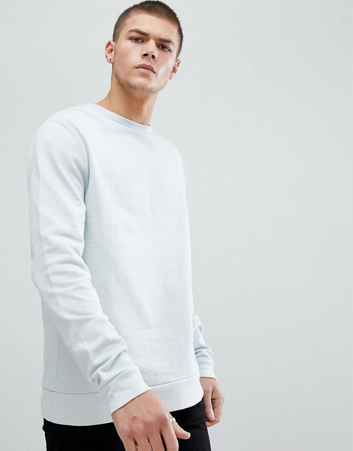 Asos Sweatshirt In Light Blue - Blue