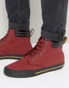 Dr Martens Eason Hi Top Canvas Sneakers - Red