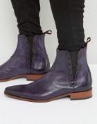 Jeffery West Yardbird Leather Chelsea Boots - Purple