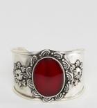 Reclaimed Vintage Stone Statement Cuff - Silver