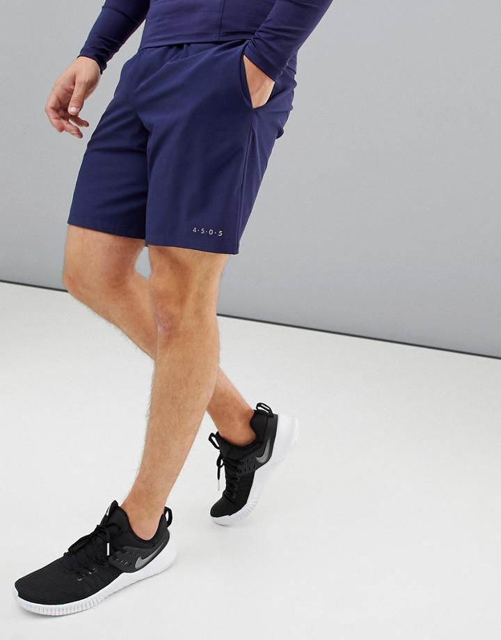 Asos 4505 Training Shorts With Quick Dry In Navy - Navy