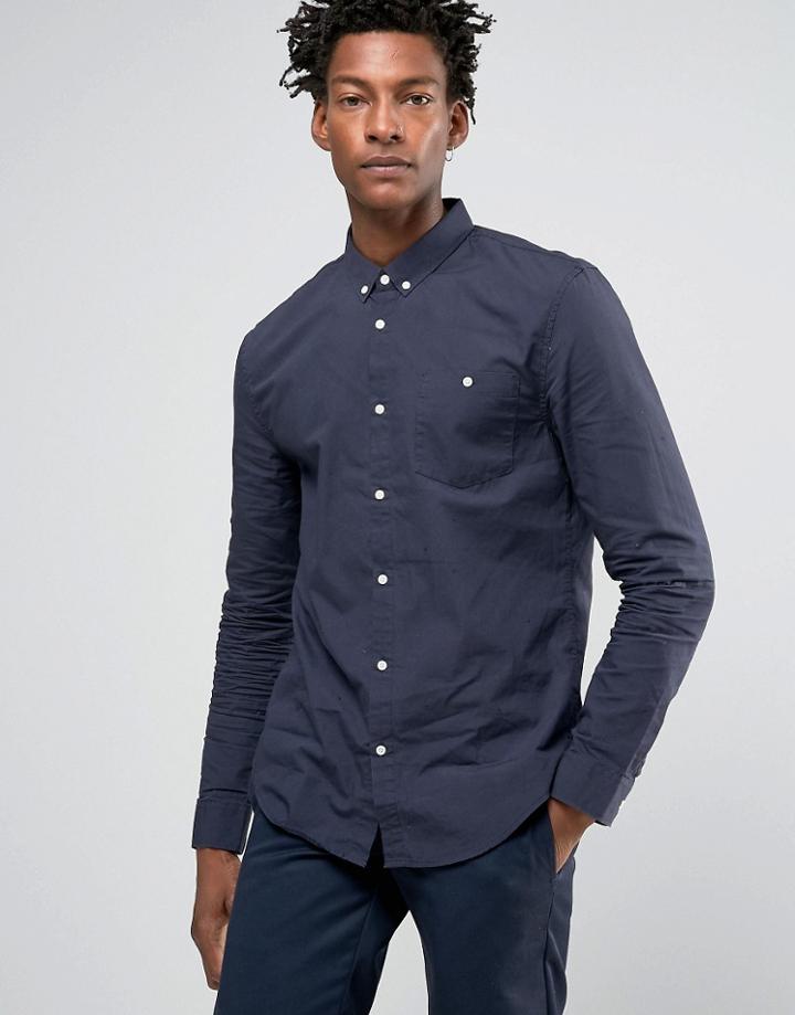 Kiomi Shirt In Regular Fit - Navy
