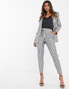 Asos Design Metallic Stripe Suit Pants