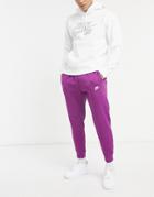 Nike Club Cuffed Sweatpants In Purple