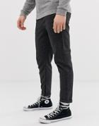 Selected Homme Slim Tailored Pants With Zip Opening In Ankle Length-gray