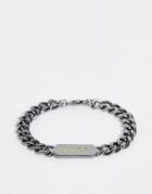 Wftw Fire Chain Bracelet In Gunmetal-silver