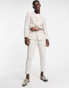 Asos Design Tapered Suit Pants In Gray-neutral
