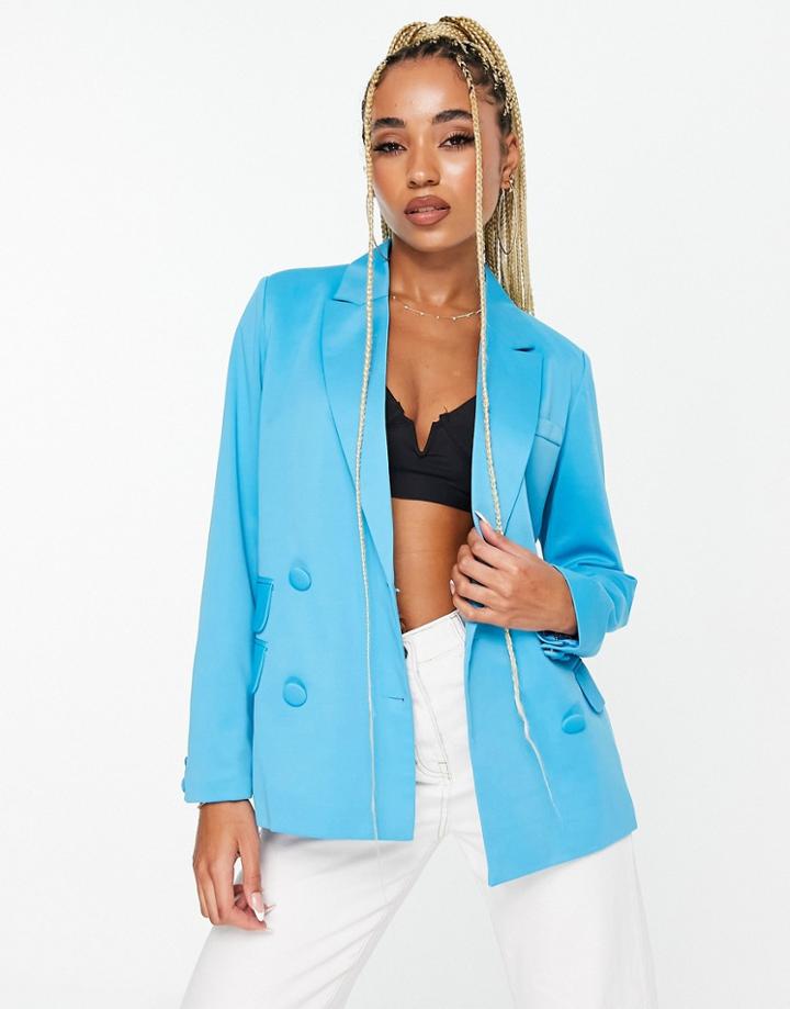 Unique21 Oversized Blazer In Cyan Blue