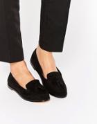 London Rebel Soft Tassel Loafers - Black