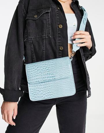 Hvisk Cayman Cross Body Bag In Baby Blue - Lblue