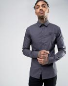Siksilk Shirt In Skinny Fit - Gray