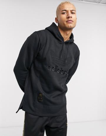 Adidas Originals Superstar Warm Up Hoodie In Black