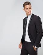 Selected Homme Skinny Tuxedo Suit Jacket With Satin Lapel - Red