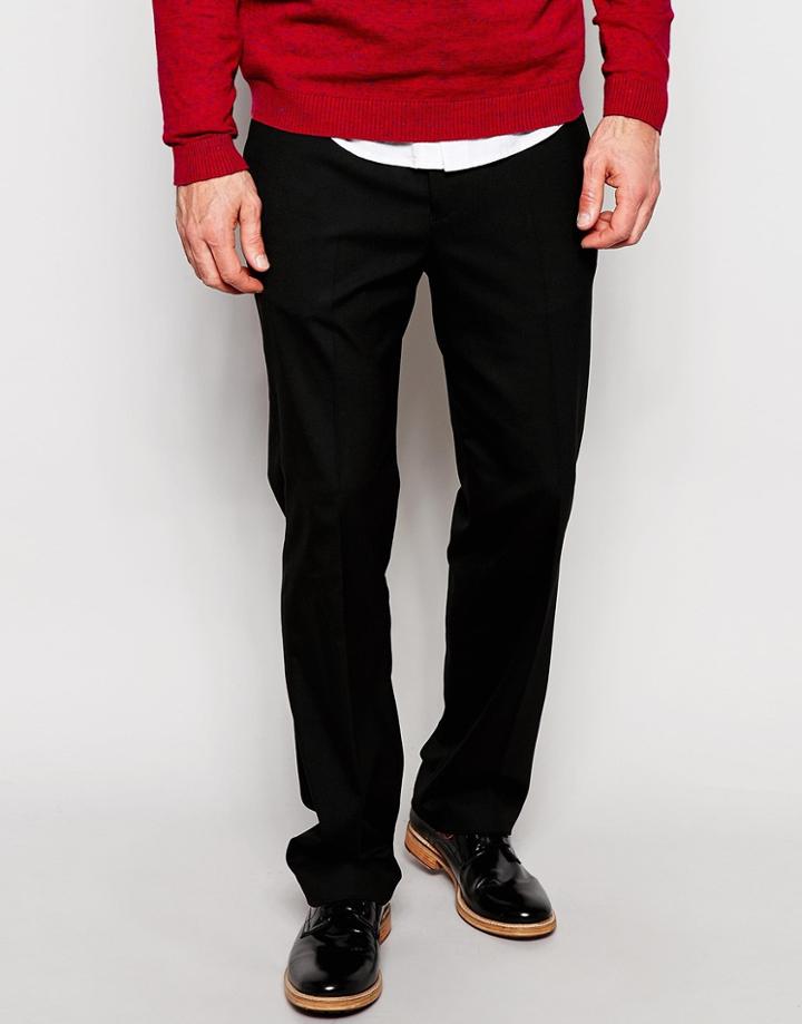 Asos Straight Smart Pants - Black