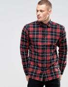 Only & Sons Checked Shirt - Red
