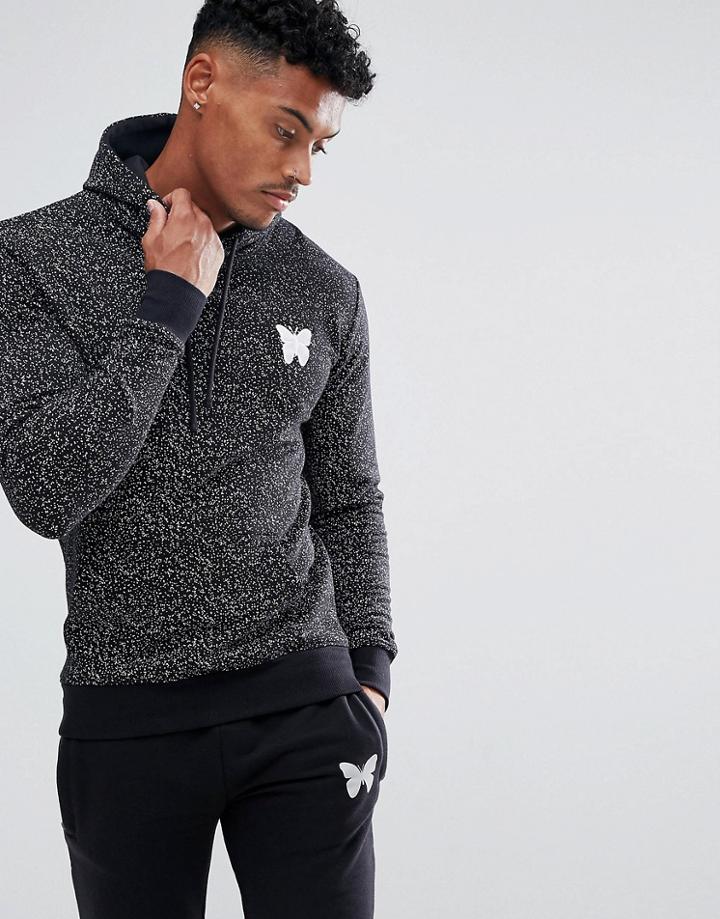 Good For Nothing Hoodie In Black Speckle - Black