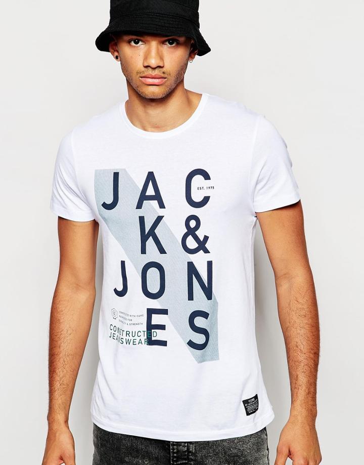 Jack & Jones T-shirt With Jack & Jones Print - White