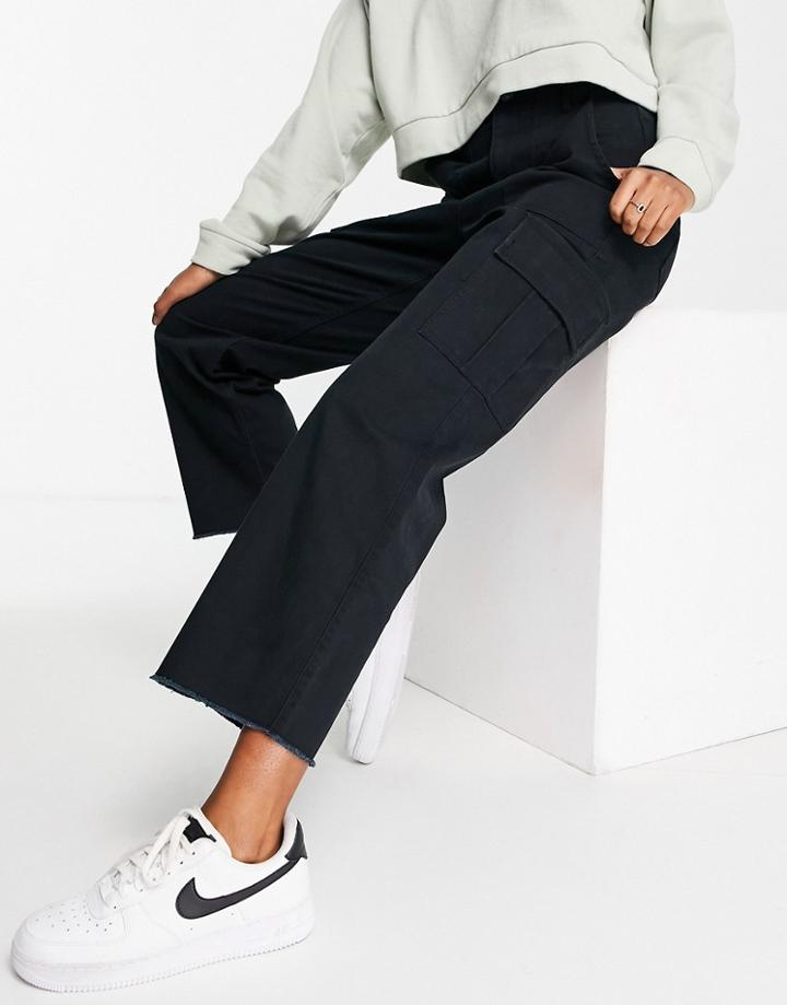 Hollister Wide Leg Pants In Black