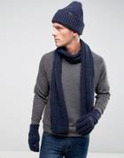 G-star Beanie Scarf Gloves Giftset - Black
