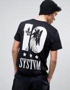 Systvm 10 Angel Back Print T-shirt - Black