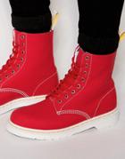Dr Martens 8 Eye Page Boots - Red