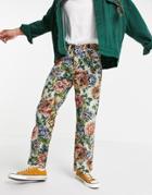 Jaded London Woven Vintage Floral Skate Jeans In Multi