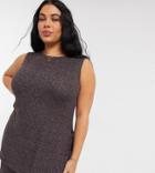 Simply Be Ribbed Sleeveless Top In Cocoa-brown