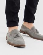 Walk London West Loafers In Gray Suede - Gray