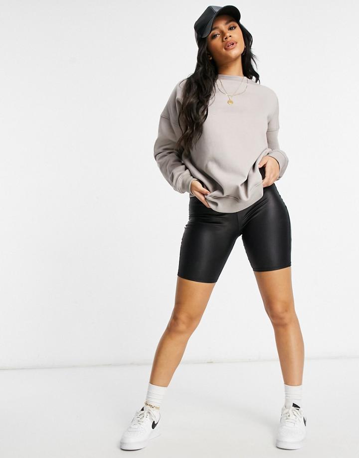 Missguided Basics Oversized Sweatshirt-grey