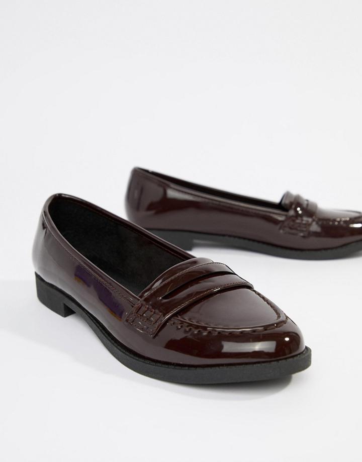 Asos Design Minny Flat Shoes - Red