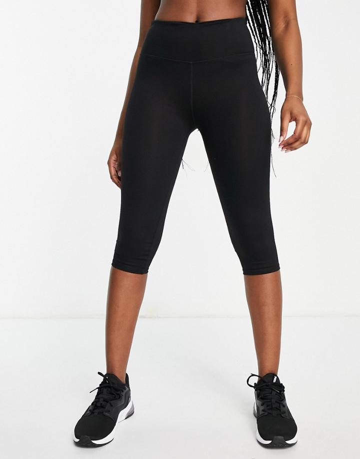 Cotton: On Active Calf Length Leggings In Black