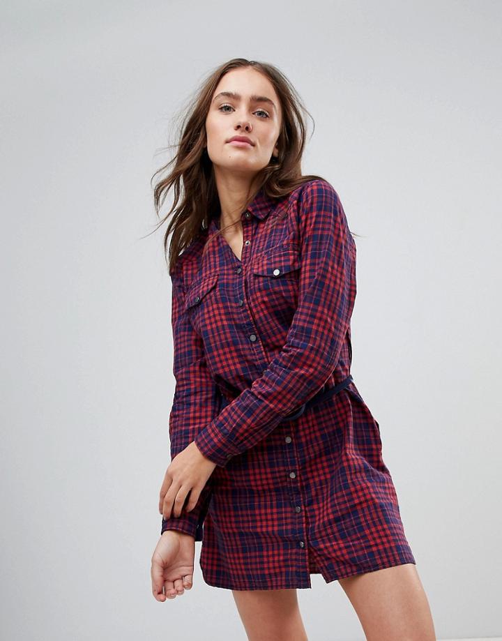 Pepe Jeans Checked Shirt Dress - Multi