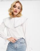 Na-kd Oversized Collar Blouse In White