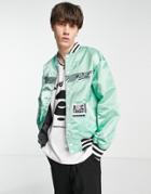 Aape By A Bathing Ape College Bomber Jacket In Green