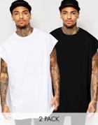 Asos 2 Pack Super Oversized Sleeveless T-shirt - Multi