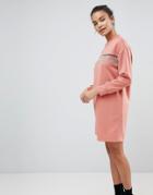 Asos Scuba Sweat Dress With Chain Detail - Pink