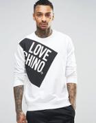 Love Moschino Sweatshirt With Stamp Print - White