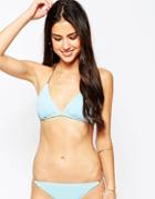 Vince Camuto Triangle Bikini Top With Chain Straps - Blue Sky 404