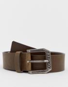 Replay Leather Belt In Brown - Brown