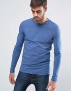 Farah Southall Super Slim Muscle Fit Long Sleeve T-shirt Blue - Blue