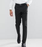 Asos Tall Slim Suit Pants In Charcoal - Gray