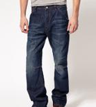 One True Saxon Wool Pocket Mid Wash Jean - Blue